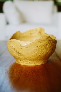 Tangerine wood, "wave bowl"